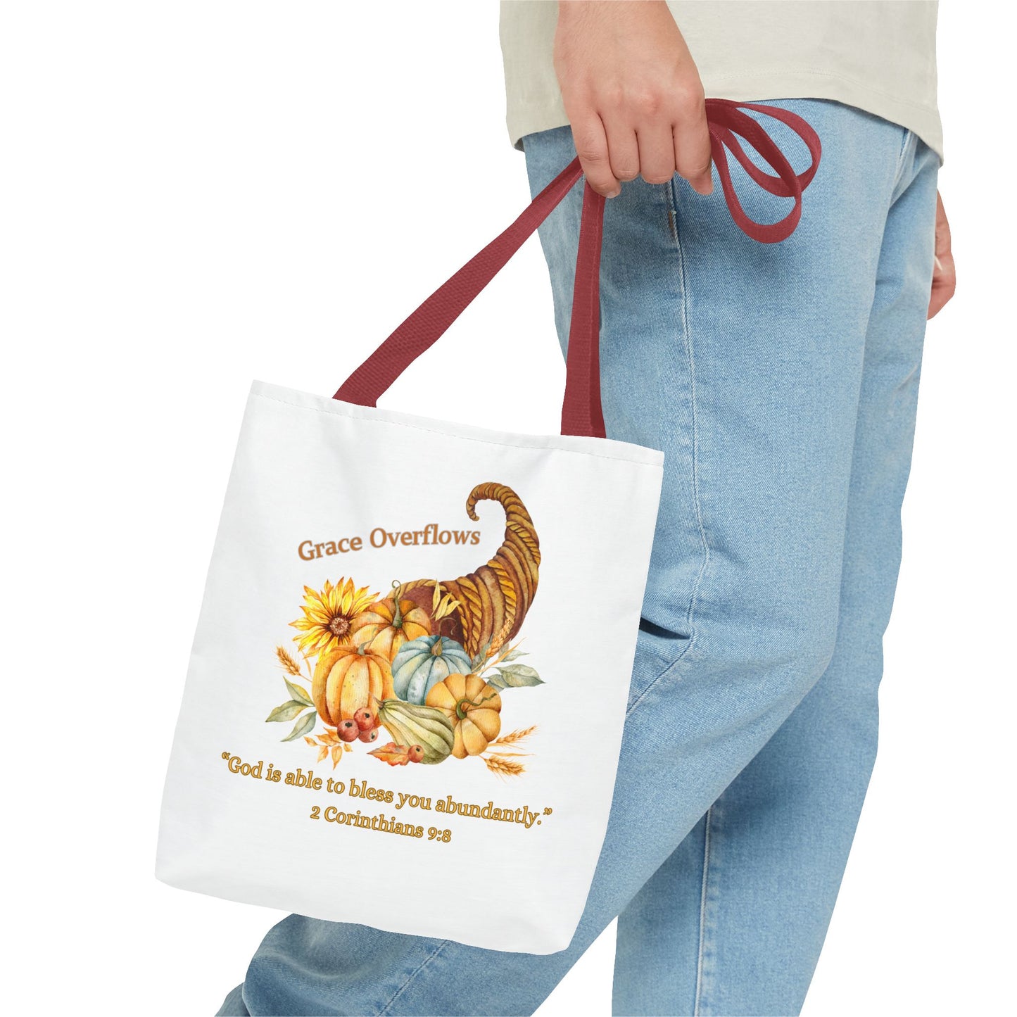 Cornucopia of Blessings Tote Bag – 2 Corinthians 9:8