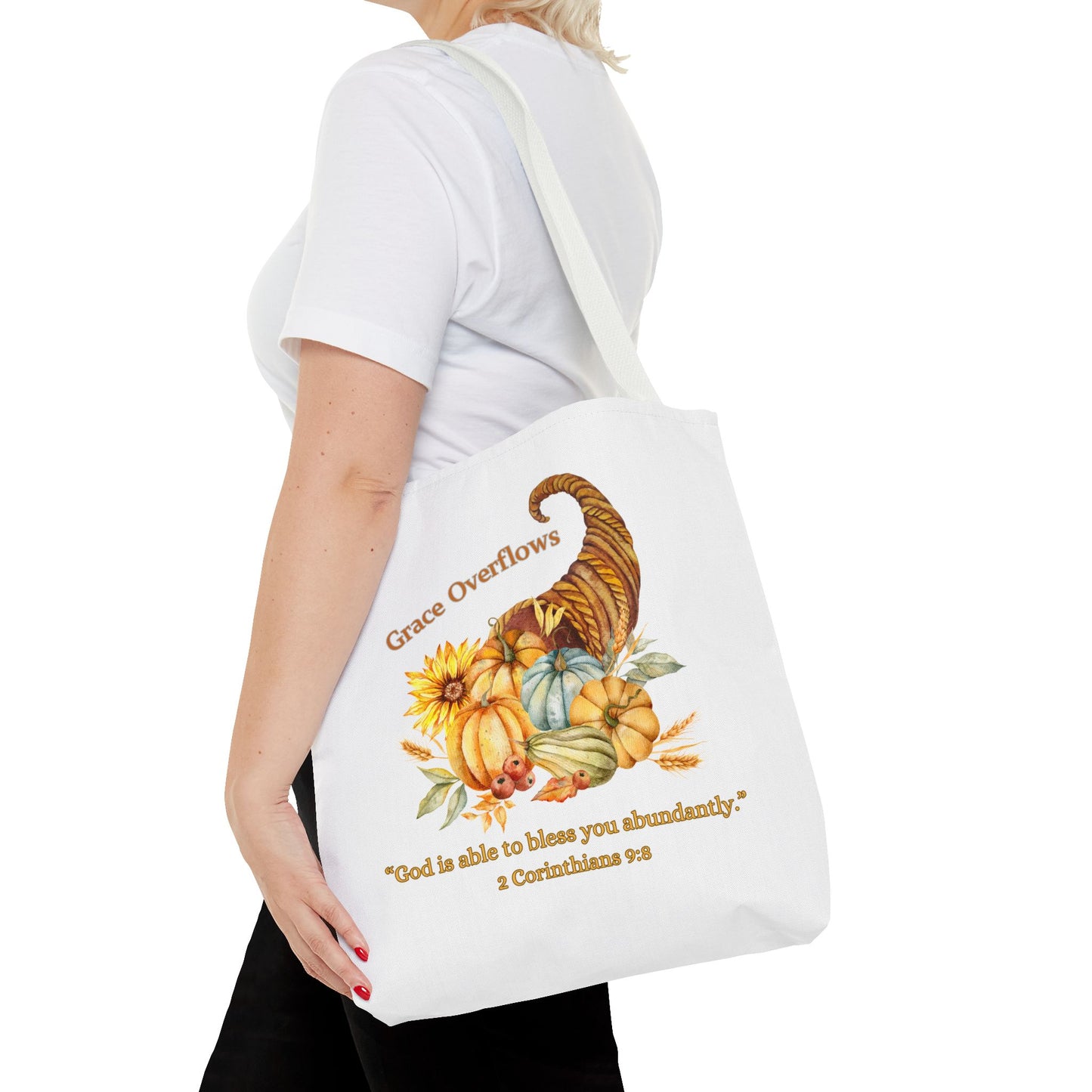 Cornucopia of Blessings Tote Bag – 2 Corinthians 9:8