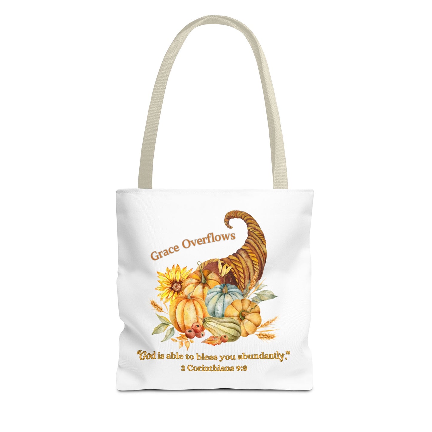 Cornucopia of Blessings Tote Bag – 2 Corinthians 9:8