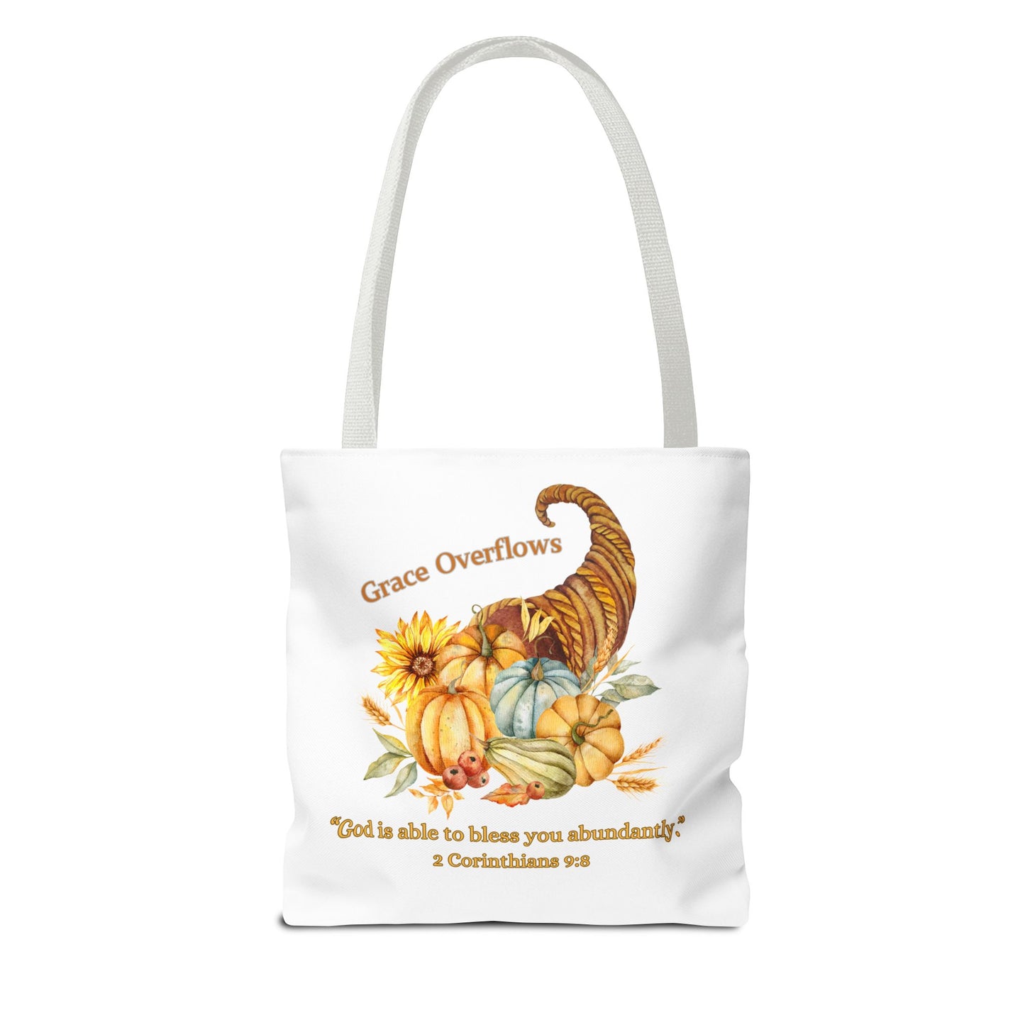 Cornucopia of Blessings Tote Bag – 2 Corinthians 9:8