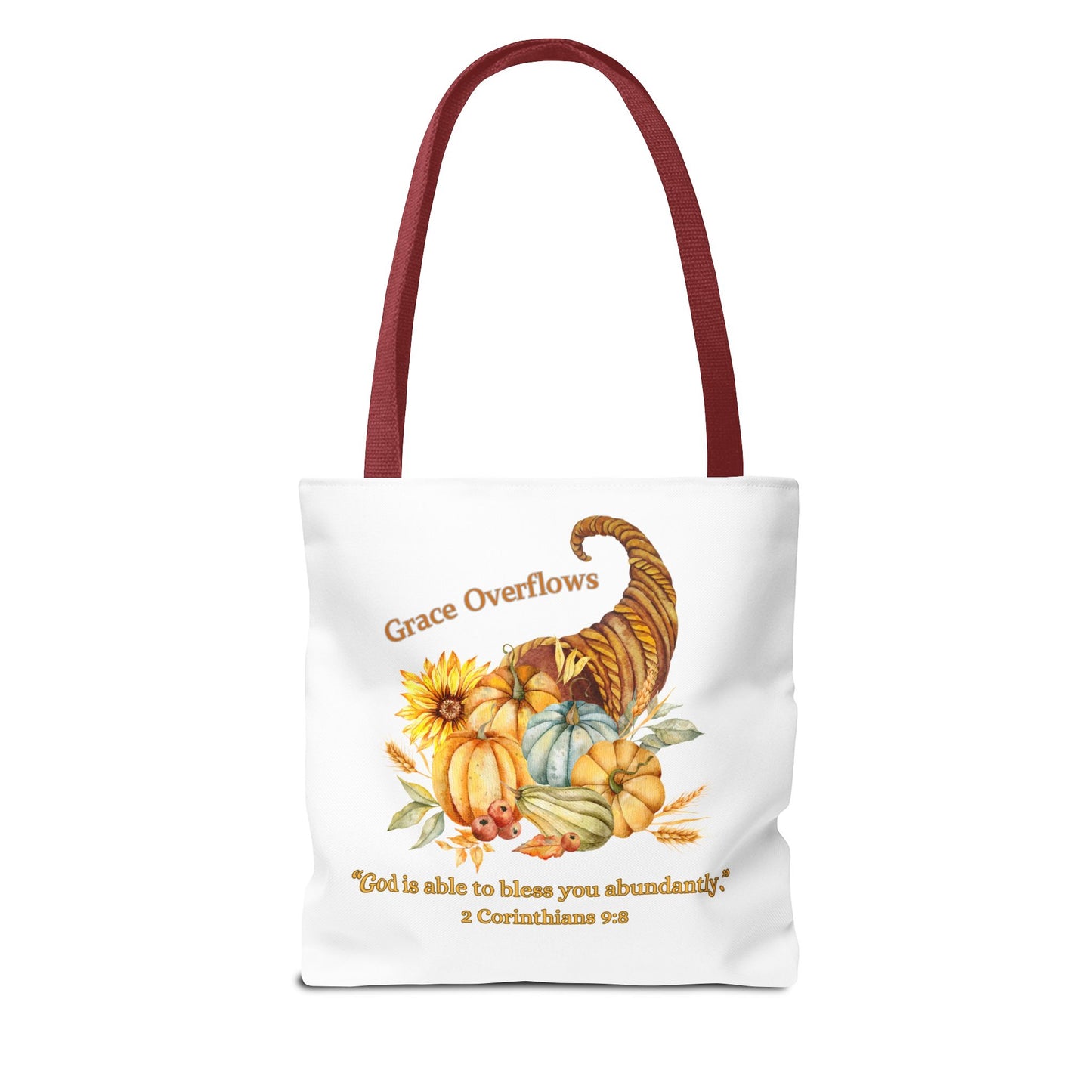 Cornucopia of Blessings Tote Bag – 2 Corinthians 9:8