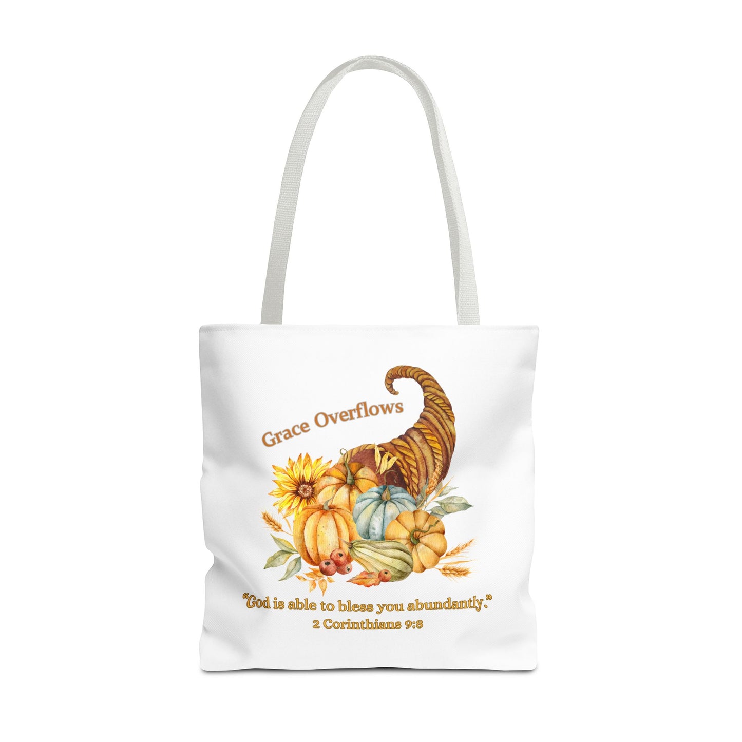 Cornucopia of Blessings Tote Bag – 2 Corinthians 9:8