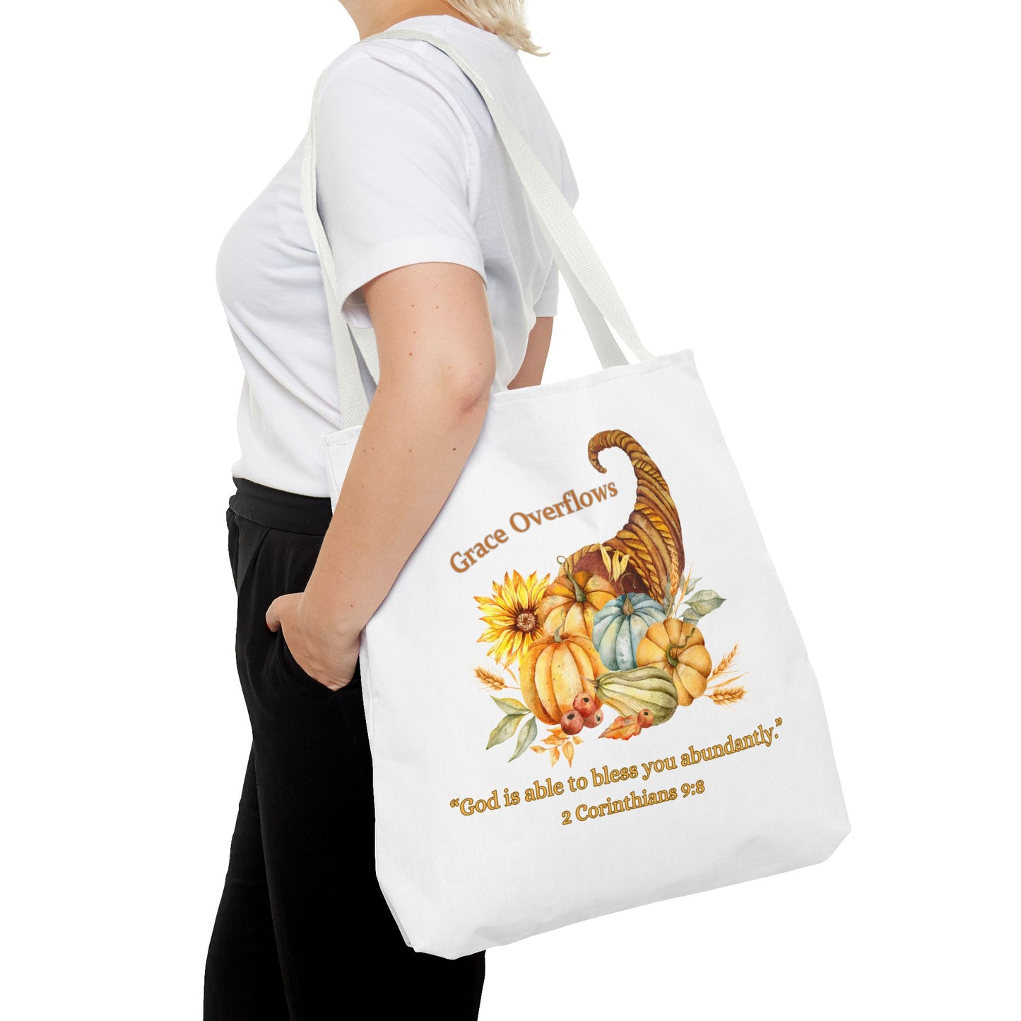 Cornucopia of Blessings Tote Bag – 2 Corinthians 9:8