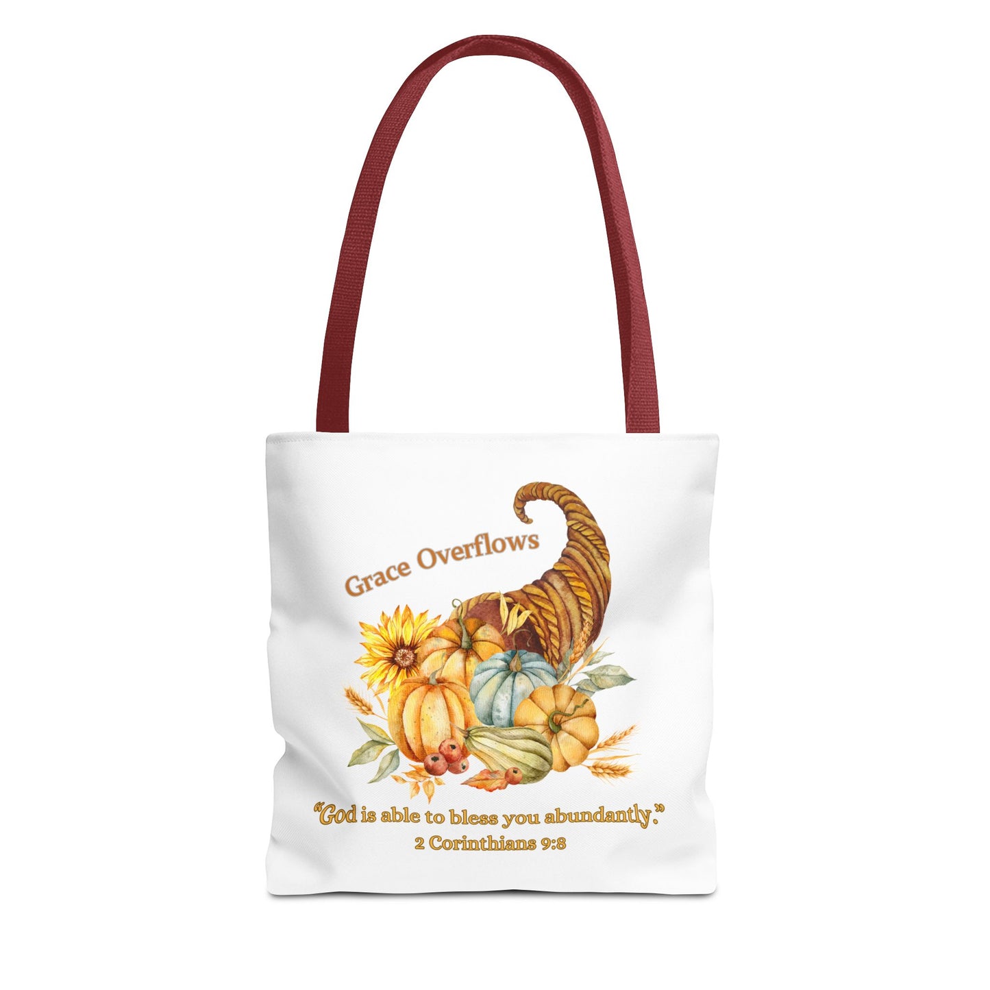 Cornucopia of Blessings Tote Bag – 2 Corinthians 9:8