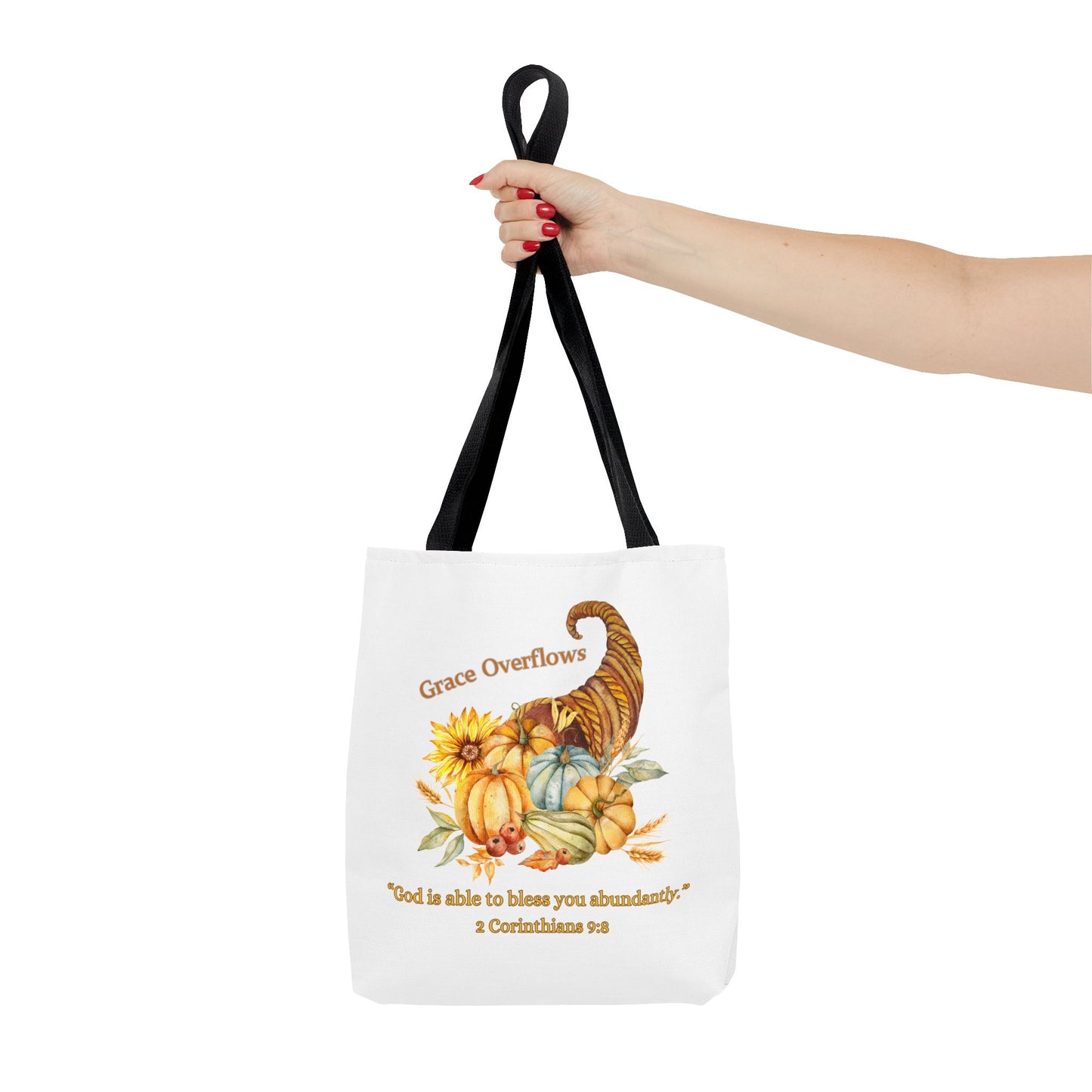 Cornucopia of Blessings Tote Bag – 2 Corinthians 9:8