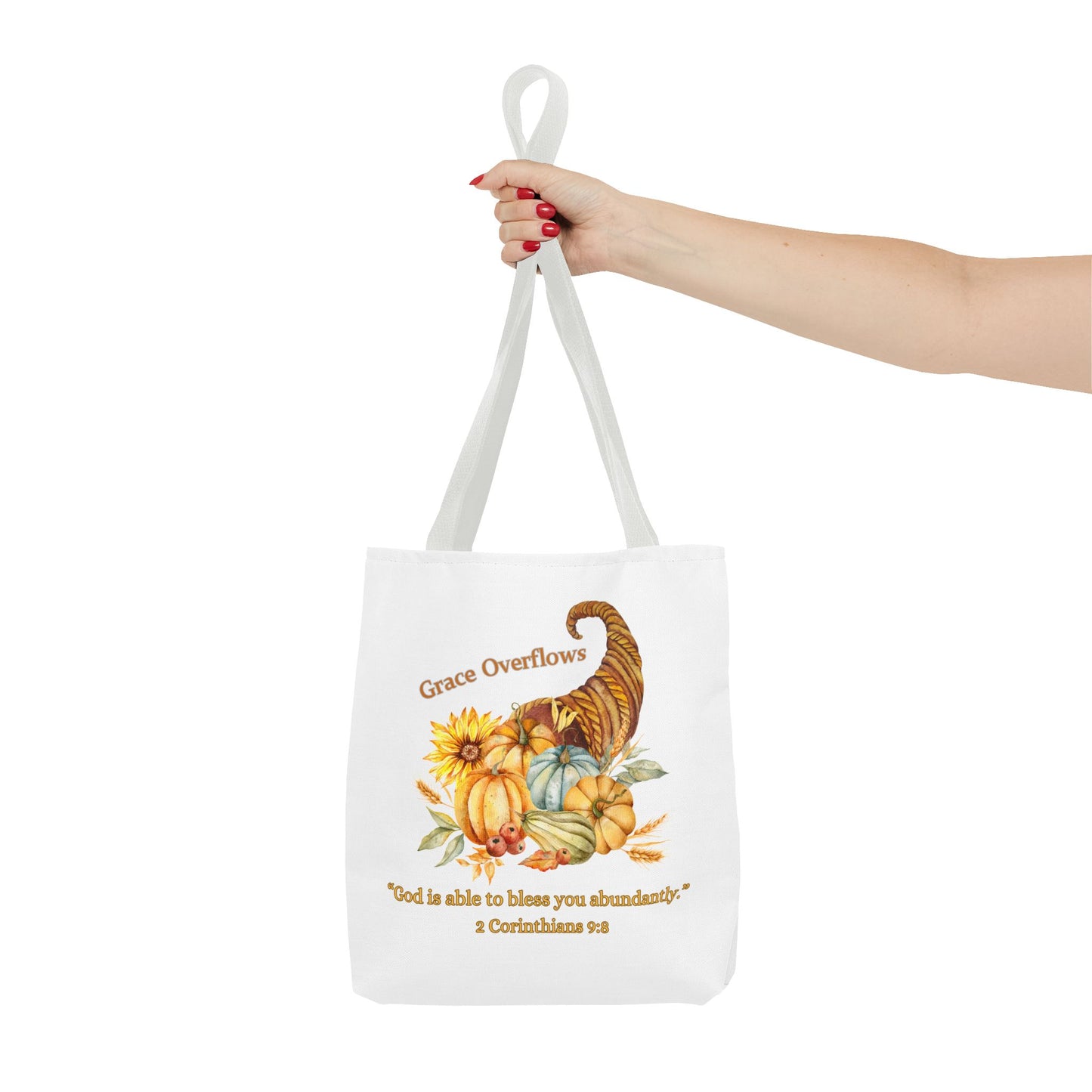 Cornucopia of Blessings Tote Bag – 2 Corinthians 9:8