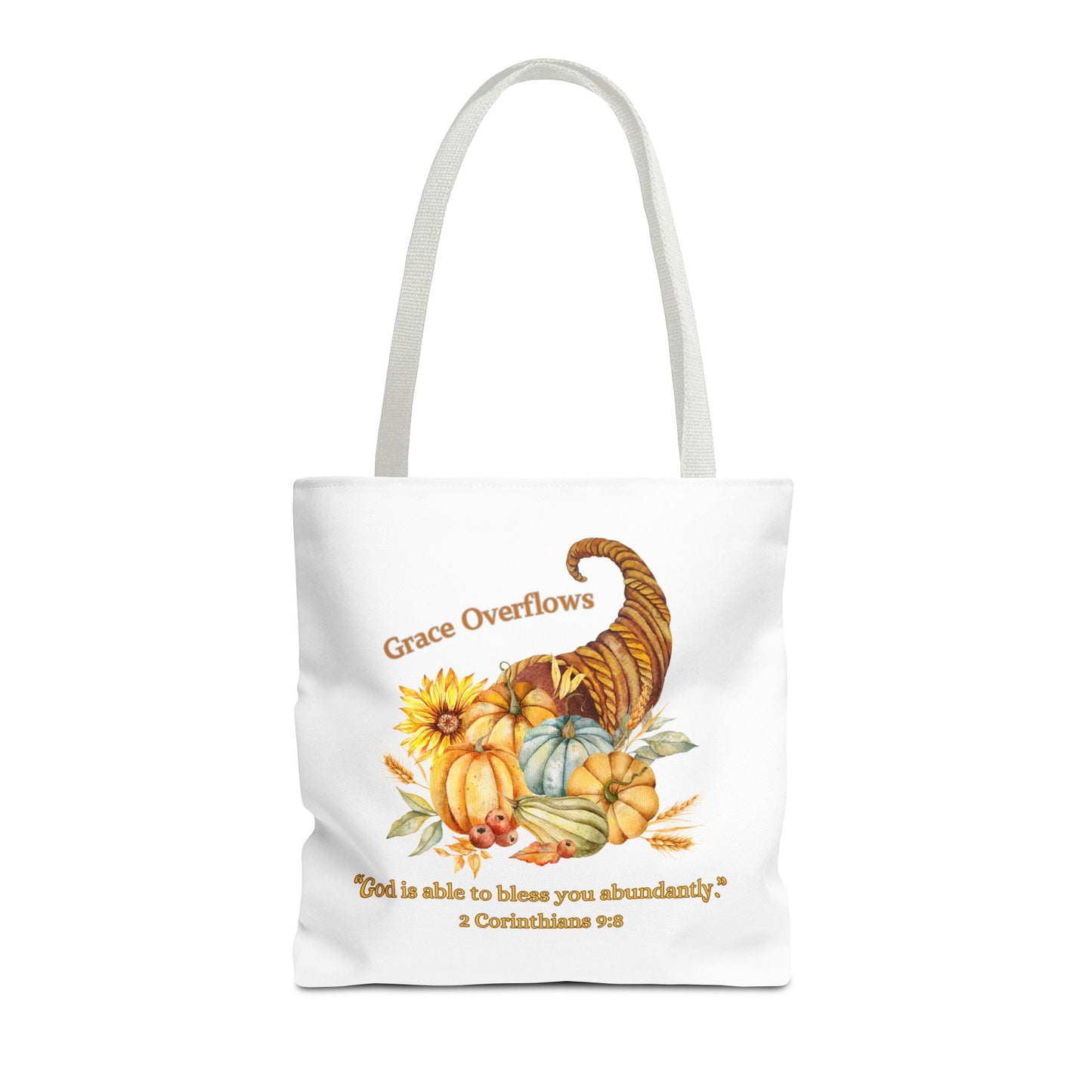 Cornucopia of Blessings Tote Bag – 2 Corinthians 9:8