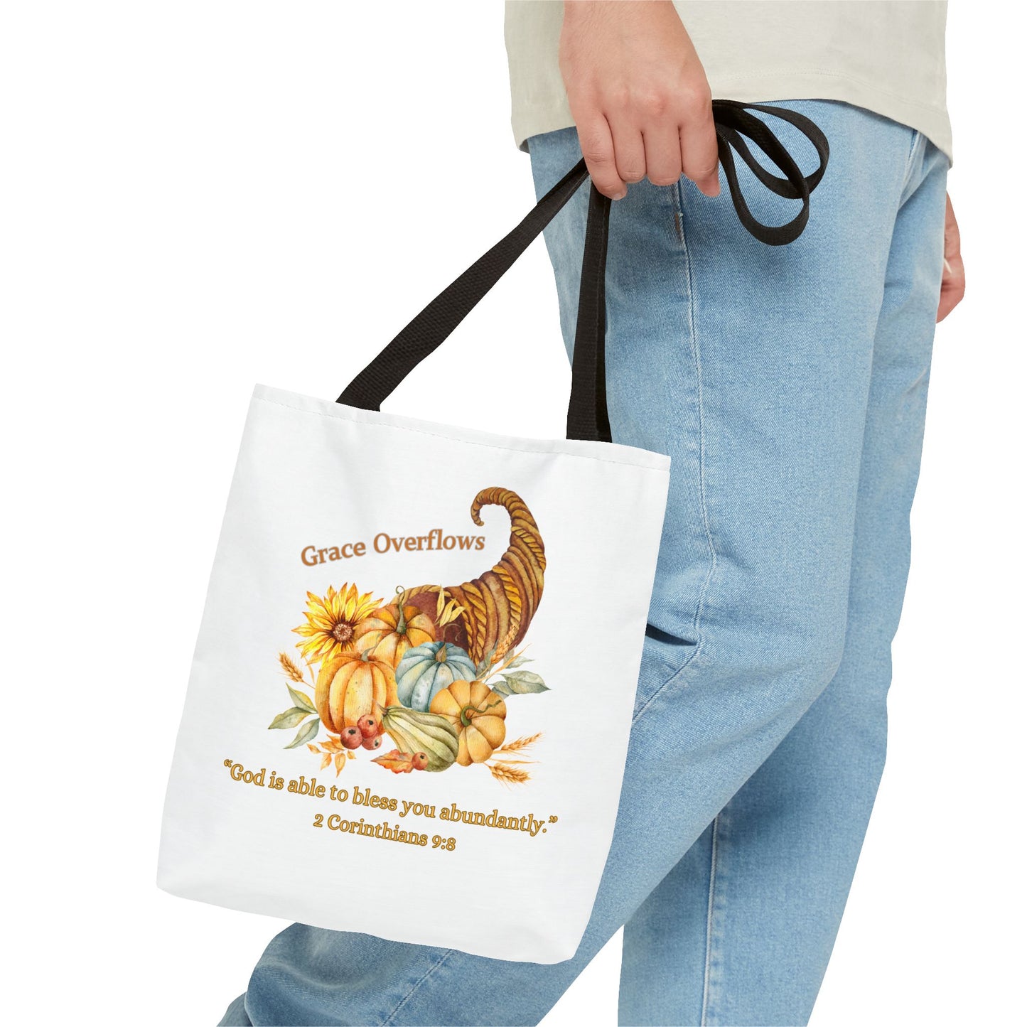 Cornucopia of Blessings Tote Bag – 2 Corinthians 9:8