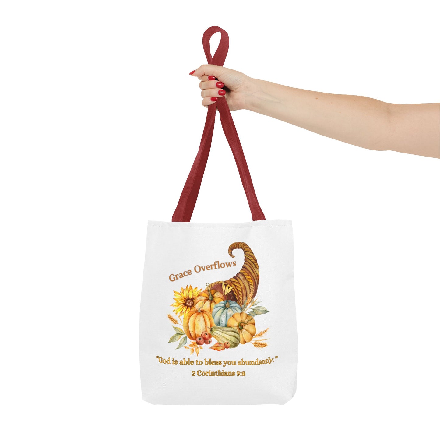 Cornucopia of Blessings Tote Bag – 2 Corinthians 9:8